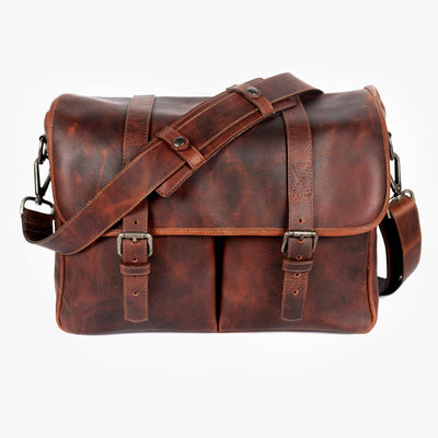 Roma Cognac Leder Kameratasche