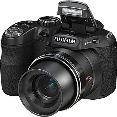 FinePix S1600 Bridge-Kamera – Schwarz + Fujifilm Fujinon Objektiv 15x optisch 28-420mm f/4-4.8