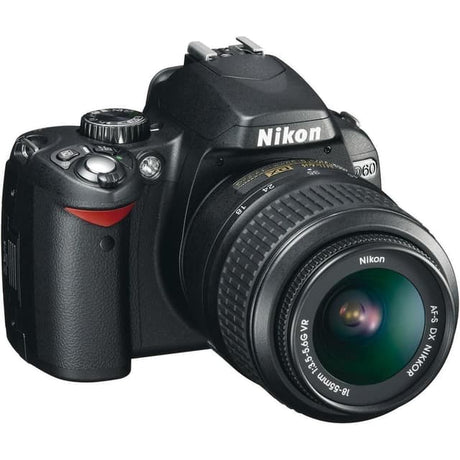 Nikon D60 SLR – Schwarz mit AF-S DX Nikkor 18-55 mm f/3.5-5.6 VR Objektiv