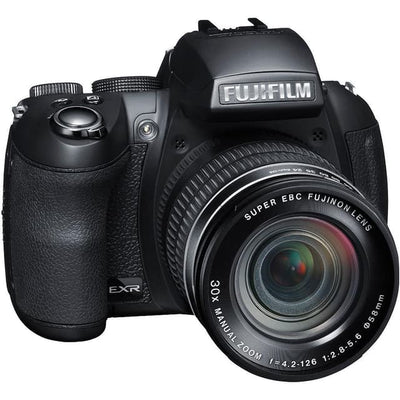 FinePix HS30EXR Bridge-Kamera – Schwarz + Fujifilm Super EBC Fujinon Objektiv 30X Zoom 24–720mm f/2.8–5.6