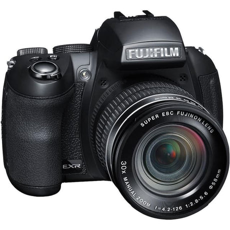 FinePix HS30EXR Bridge-Kamera – Schwarz + Fujifilm Super EBC Fujinon Objektiv 30X Zoom 24–720mm f/2.8–5.6