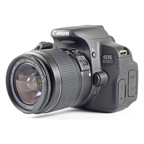 EOS 650D Spiegelreflexkamera – Schwarz + Canon Zoom-Objektiv EF-S 18-55 mm f/3.5-5.6 IS STM
