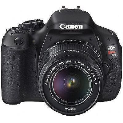 EOS Rebel T3I SLR - Black + Canon Zoom Lens EF-S 18-55mm f/3.5-5.6 IS II f/3.5-5.6 de segunda mano en Camera Market
