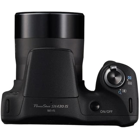 PowerShot SX430 IS Kompaktkamera – Schwarz + Canon Zoomobjektiv 45x IS 4,3–193,5 mm f/3,5–6,8