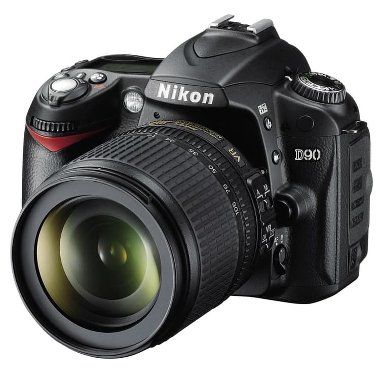 Nikon D90 SLR - Schwarz + Nikon Nikkor 18-70 mm f/3.5-4.5G DX ED Objektiv · Hauptbild