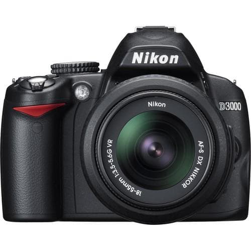 Réflex D3000 - Negro + Nikon Nikon AF-S DX Nikkor 18-55mm f/3.5-5.6G VR f/3.5-5.6 de segunda mano en Camera Market