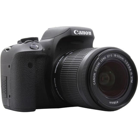 EOS 750D Spiegelreflexkamera – Schwarz + Canon Zoom-Objektiv EF-S 18-55mm f/3.5-5.6 IS STM