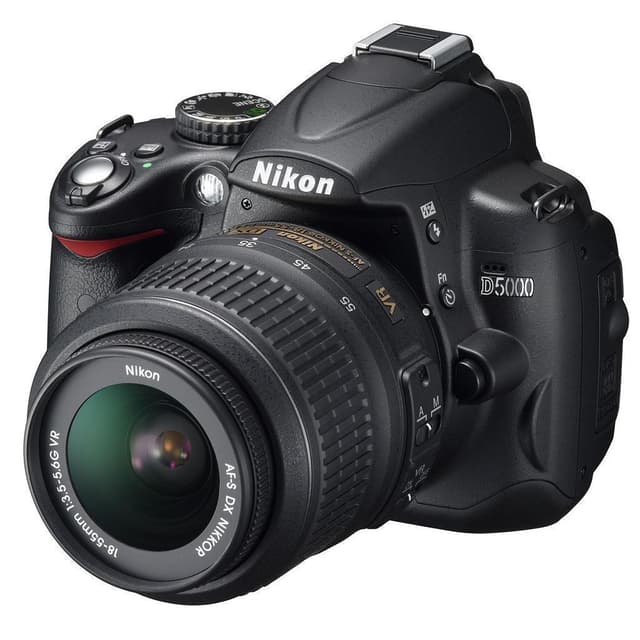 SLR D5000 - Schwarz + Nikon AF-S DX Nikkor ED 18-55mm f/3.5-5.6G II · Hauptbild