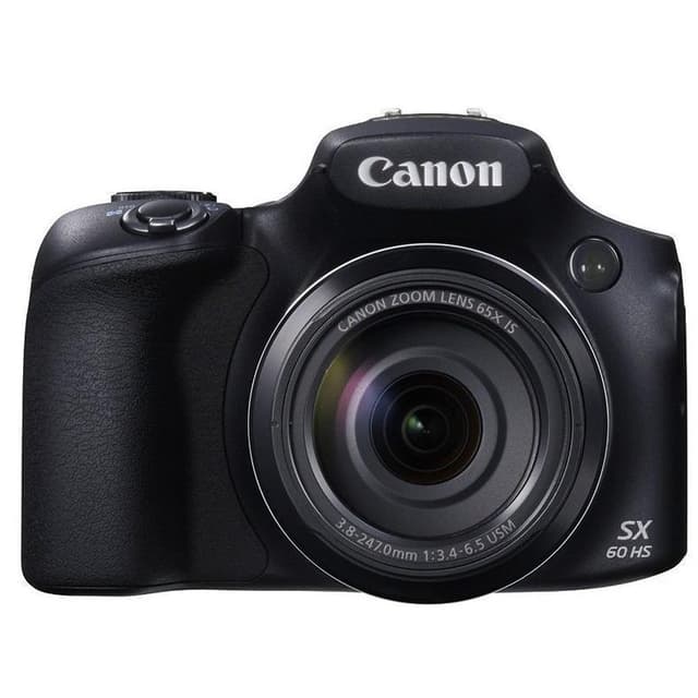 Canon PowerShot SX60 HS Kamera – Schwarz + Canon Zoomobjektiv 65x IS 3,8–247,0 mm 3,4–6,5 USM f/3,4–6,5 · Hauptbild