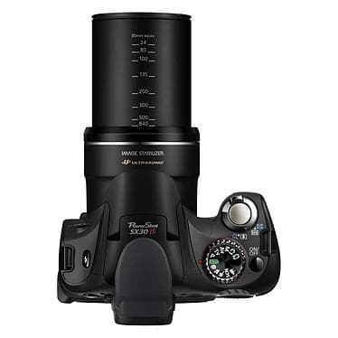 Canon PowerShot SX30 IS Kamera – Schwarz + Canon Zoomobjektiv 4,3–150,5 mm f/2,7–5,8 USM