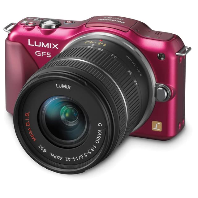 Lumix DMC-GF5 - Rosa + Lumix Lumix G 14 - 42 mm f- 3.5 - 5.6 f/3.5-5.6 de segunda mano en Camera Market