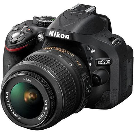 D5200 Spiegelreflexkamera - Schwarz + Nikon AF-S DX Nikkor 18-55mm f/3.5-5.6G ED Objektiv