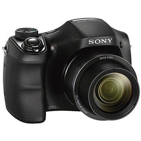 Sony CyberShot DSC-H100 Kamera - Schwarz + Sony 25-525mm f/3.1-5.8