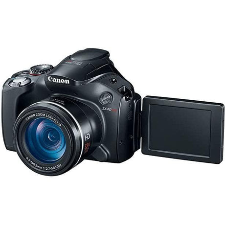 Canon PowerShot SX40 HS Kamera – Schwarz + Canon Zoomobjektiv 24–840 mm f/2,7–5,8