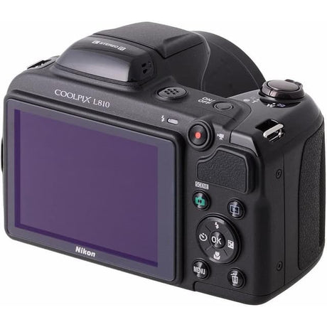 Kompaktkamera CoolPix L810 - Schwarz + Nikon Nikkor 26X Weitwinkel-Zoom ED VR 4,0-104 mm f/3,1-5,9