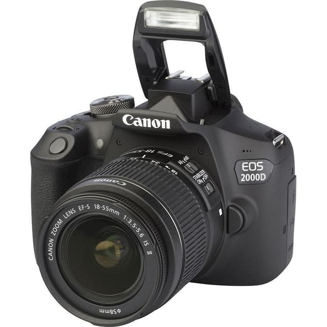 Réflex EOS 2000D - Negro + Canon Zoom Lens EF-S 18-55mm f/3.5-5.6 IS II f/3.5-5.6 de segunda mano en Camera Market