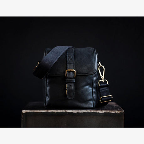 Berlin Black Waxed Canvas Kameratasche