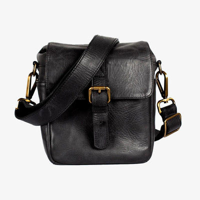 Berlin Black Leder Kameratasche