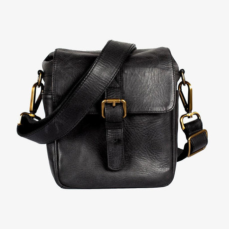 Berlin Black Leder Kameratasche