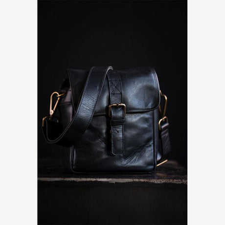Berlin Black Leder Kameratasche