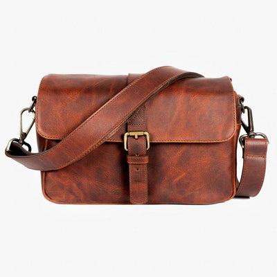Paris Cognac Leder Kameratasche