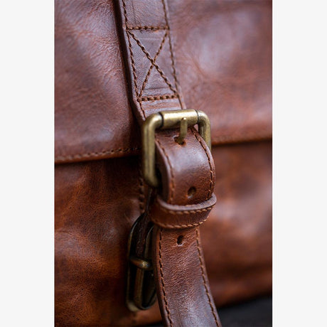 Paris Cognac Leder Kameratasche