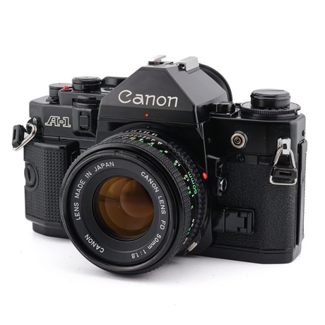 Canon A-1 + 50mm FD 1.8 – Vintage 35mm SLR Analogkamera