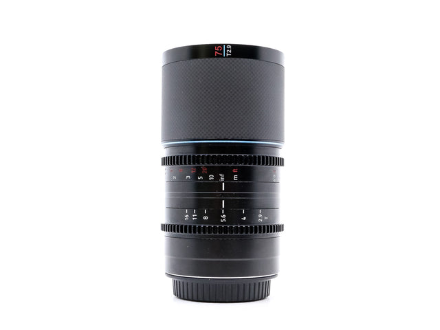 Sirui Saturn 75mm T2.9 1.6x Anamorphic [Blue Flare] - Sony FE Fit de segunda mano en Camera Market
