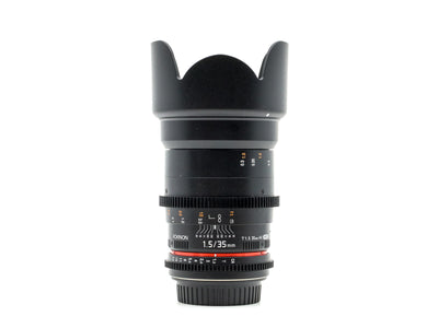 Rokinon 35 mm T1,5 Cine DS – Canon EF Anschluss