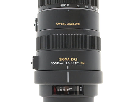 Sigma 50-500mm f/4-6.3 APO DG HSM – Sigma SA Anschluss