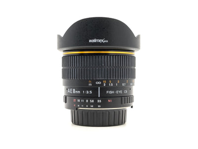 Walimex Pro 8mm f/3.5 AE Fisheye – Nikon Anschluss