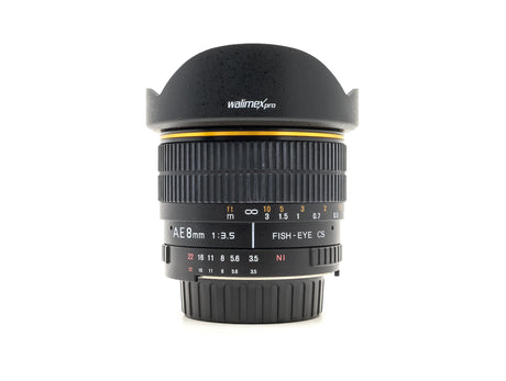 Walimex Pro 8mm f/3.5 AE Fisheye – Nikon Anschluss