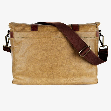 **Roma Olive Green Waxed Canvas Camera Bag**