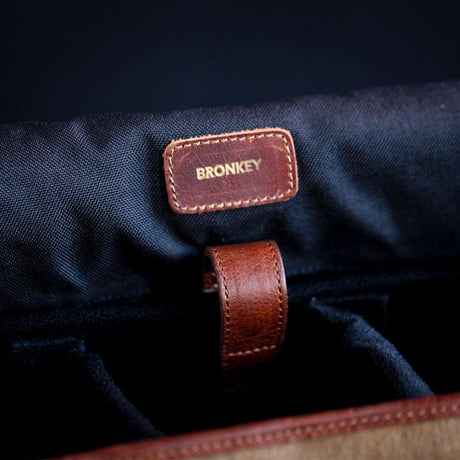 **Roma Olive Green Waxed Canvas Camera Bag**