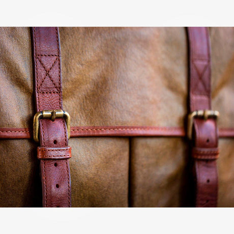 **Roma Olive Green Waxed Canvas Camera Bag**