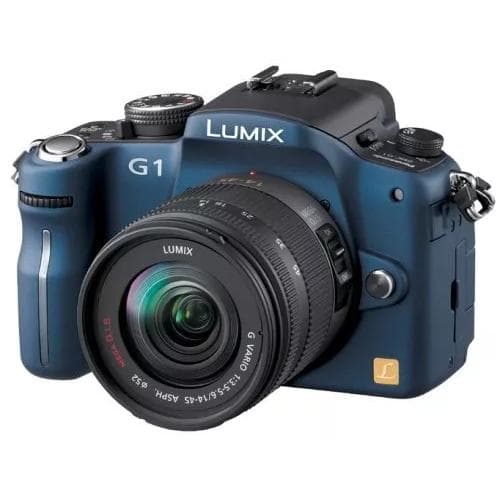 Panasonic DMC-G1 – Blau + Panasonic Lumix G Vario 14-42 mm f/3,5-5,6 ASPH Mega OIS f/3,5-5,6 · Hauptbild