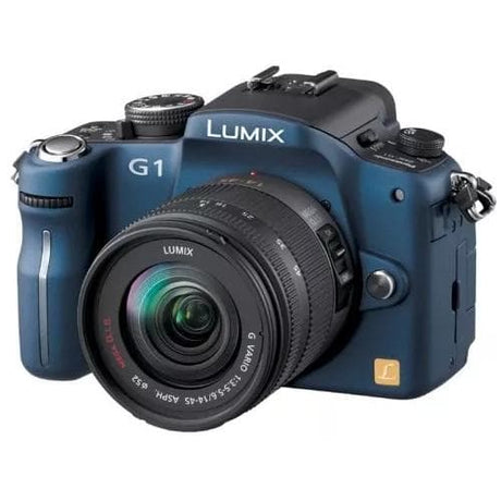 Panasonic DMC-G1 – Blau + Panasonic Lumix G Vario 14-42 mm f/3,5-5,6 ASPH Mega OIS f/3,5-5,6