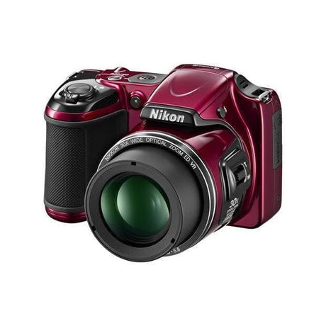 Coolpix L820 Bridge-Kamera – Rot + Nikon Nikkor 30-fach Weitwinkel-Zoom ED VR 22,5–675 mm f/3–5,8