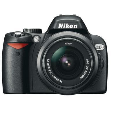 D60 SLR - Schwarz + Nikon AF-S DX Nikkor 18-55 mm f/3.5-5.6G VR f/3.5-5.6G