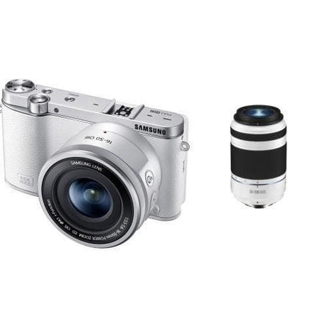NX3000 – Weiß + Samsung NX 16-50mm f/3.5-5.6 Power Zoom ED OIS + 50-200mm f/4.0-5.6 ED OIS III f/3.5-5.6 + f/4-5.6