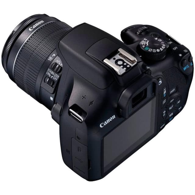 EOS 1300D SLR – Schwarz + Canon EF-S 18-55mm f/3.5-5.6 IS III f/3.5-5.6 · Hauptbild