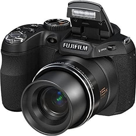 FinePix S1600 Bridge-Kamera – Schwarz + Fujifilm Fujinon Objektiv 15x optisch 28-420mm f/4-4.8