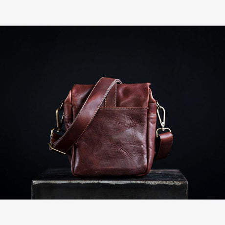Berlin Cognac Leder Kameratasche