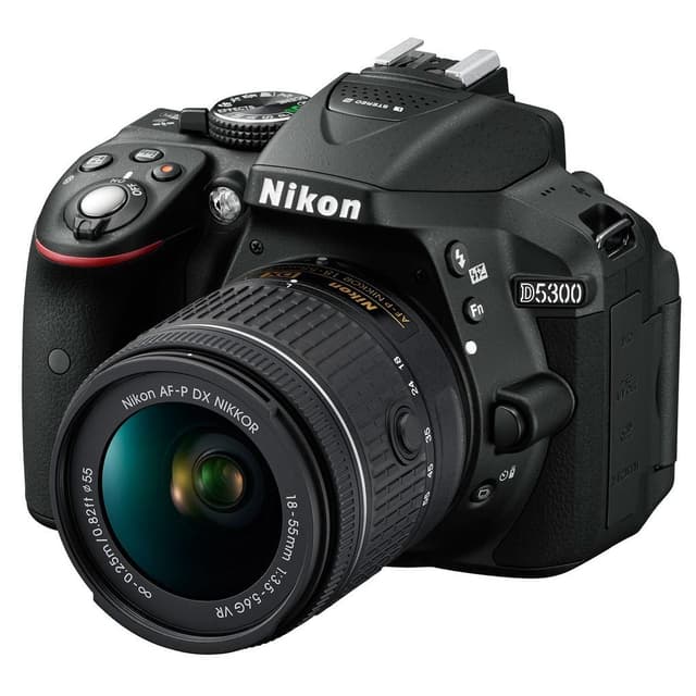 SLR D5300 - Schwarz + Nikon AF-P DX Nikkor 18-55mm f/3.5-5.6G VR f/3.5-5.6 · Hauptbild