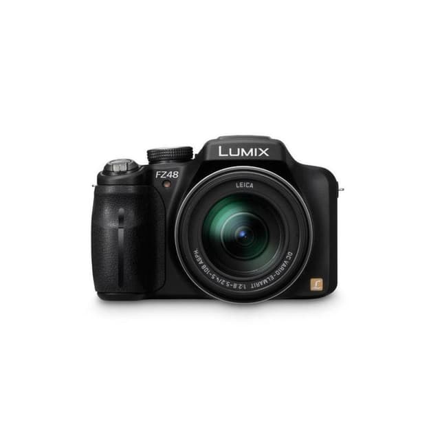 Panasonic DMC-FZ48 Kompaktkamera – Schwarz + Panasonic Leica DC Vario-Elmarit 4,5–108 mm f/2,8–5,2 ASPH f/2,8–5,2 · Hauptbild