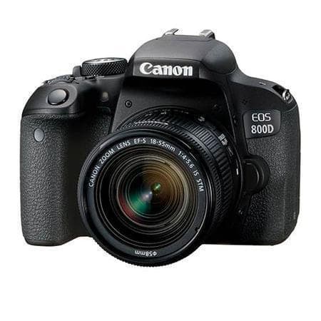 EOS 800D SLR - Black + Canon Canon EF-S 18-55 mm f/4-5.6 IS STM f/4-5.6 de segunda mano en Camera Market