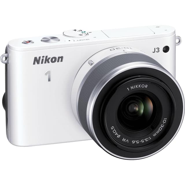 Andere 1 J3 – Weiß + Nikon 1 Nikkor 10–30 mm f/3,5–5,6 VR f/3,5–5,6 · Hauptbild