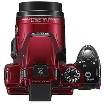 Coolpix P510 Kompaktkamera – Rot/Schwarz + Nikon Nikkor Weitwinkel-Zoom 24–1000 mm f/3,0–5,9