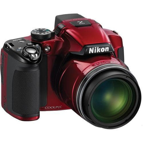 Coolpix P510 Kompaktkamera – Rot/Schwarz + Nikon Nikkor Weitwinkel-Zoom 24–1000 mm f/3,0–5,9