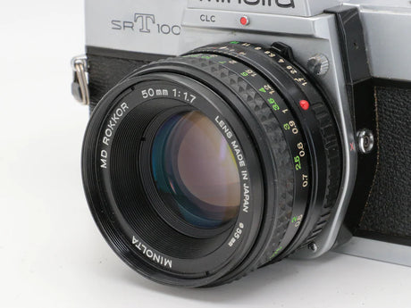 Minolta SrT100x – 35mm Filmkamera mit 50mm MD 1.7 | Vintage Analogkamera | Minolta
